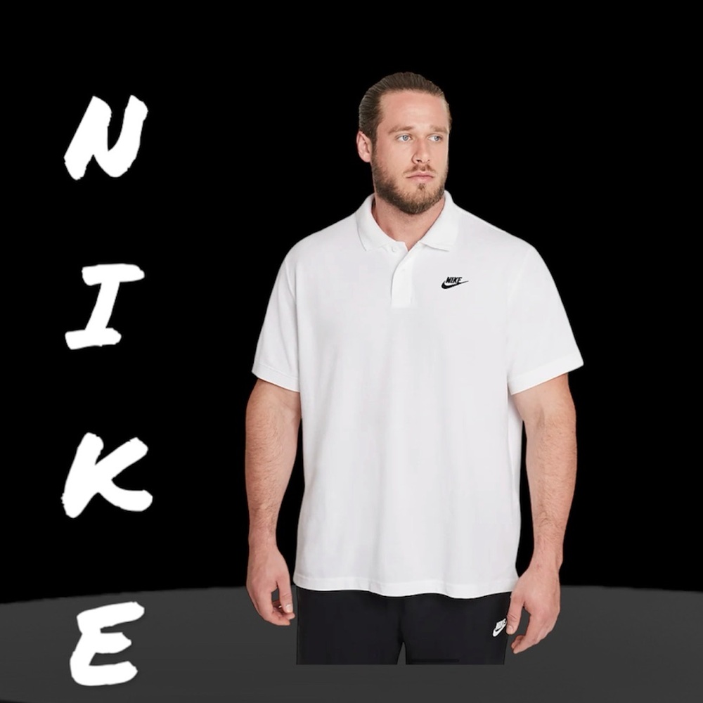 Nike sportswear Polo size XL white with black swoosh